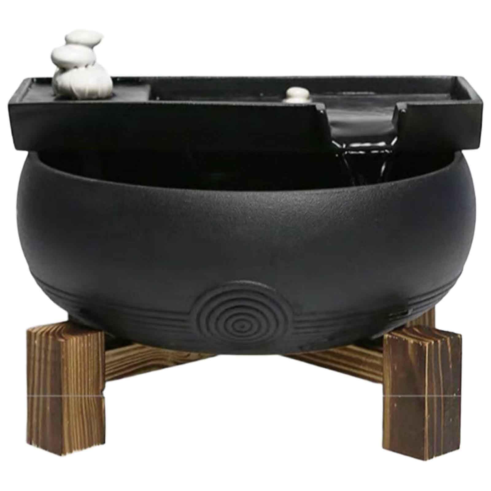 DFrywdgSEY tabletop fountain, Tabletop Fountain Indoor Waterfall Meditation Office Relaxing Ambiance for Home and Décor(B~large)