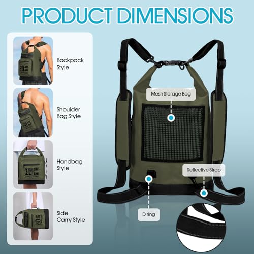 Image of MORXPLOR Dry Bag Waterproof,5L /10L /20L /30L /40L /55L Roll Top Dry Bag Backpack with WaterProof Phone Case for Swim,Kayak