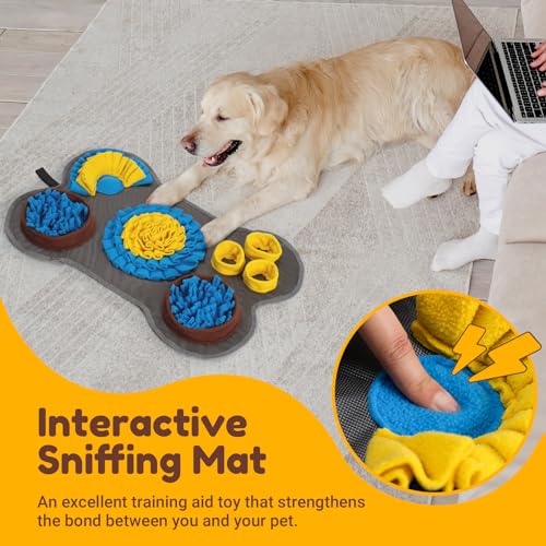 Barpor 38x58cm Schnüffelmatte für Hunde: Intelligenzspielzeug Haustier - Schleckmatte Hund - Das Interaktives Hundespielzeug ist rutschfest Robust und Waschbar