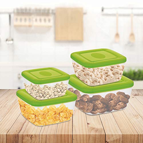 Image of Asian Plastowares Plastic Flora Container, 500ml, 1 Litre, 1.5 Litre, 2.5 Litre, Set of 4, Green