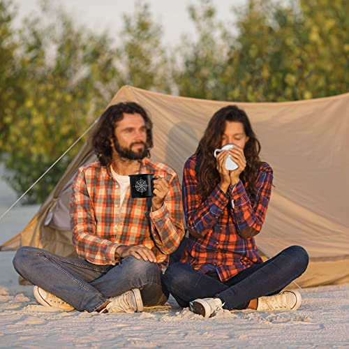 Lianyu Enamel Travel Camping Mug Set, 16 Ounce Coffee Tea Mugs Set Of 6, Vintage Mug Drinking Cup Set For Outdoor And Indoor, Portable & Easy Clean, Colorful #TOP4