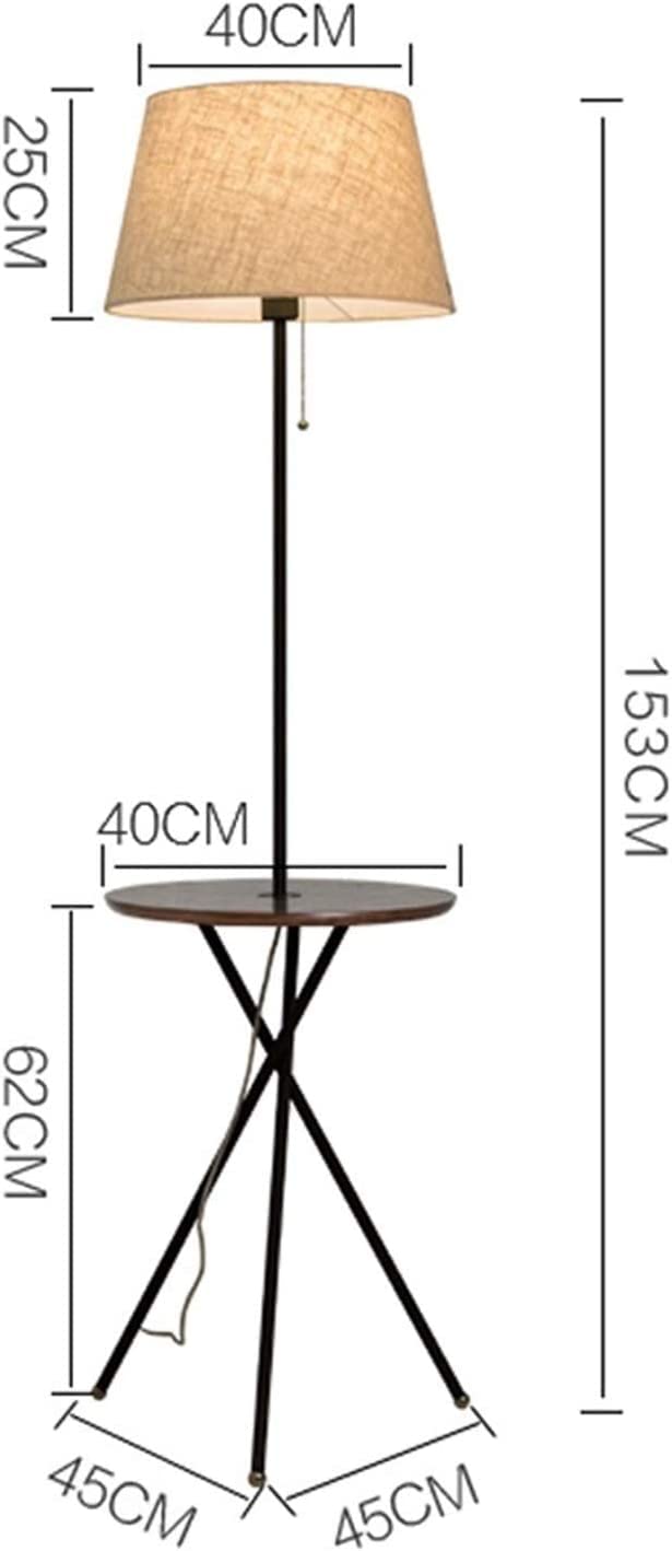 Lampada da Terra Lampade da Terra Piantana Lampada Da Terra In Metallo Con Tavolo In Legno Lampada Da Terra Moderna A Treppiede Con Paralume In Tessuto Per Camera Da Letto Ufficio Lampada a Piantana P