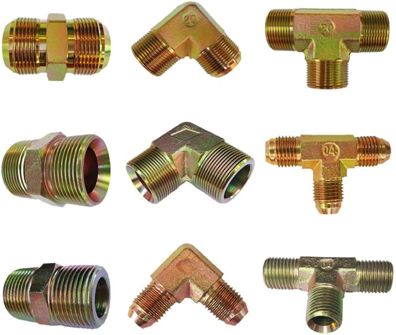 Fittings Male Thread Direct Bend Multidirectional 1/8" 1/4" 3/8" 1/2" 3/4" 1" 1-1/4" 1-1/2" BSPT Hydraulic Connector(A 2,1/8")