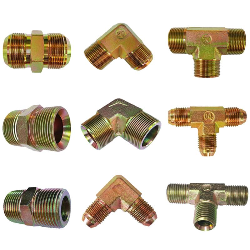 Conector hidráulico BSPT de rosca macho multidireccional de 1/20.3 cm 1/10.2 cm 3/20.3 cm 3/10.2 cm 2.5 cm 1-1/10.2 cm 1-1/5.1 cm (A 9,1/10.2 cm)