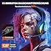 Krysenix PG1 RGB Gaming Headset für PS4, PS5, PC, Xbox,Switch, Kabel Gaming Kopfhörer mit LED Licht, Over Ear Computer Headset mit Noise Cancelling Mikrofon und 3,5 mm Klinke,Tief schwarz