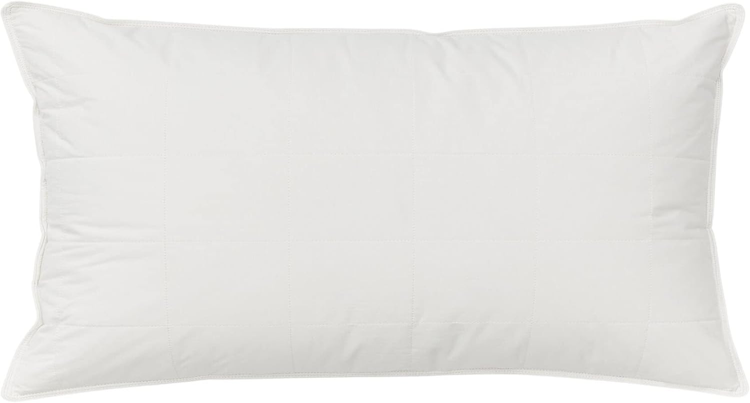 SMARTSILK Bed Pillow, King Size Pillows Made from a Pure Cotton Outer Shell and a Pure Tussah Silk Lining, Naturally Cooling, Allergy-Friendly, White, Comfort Level 4, 19 x 36 Inches