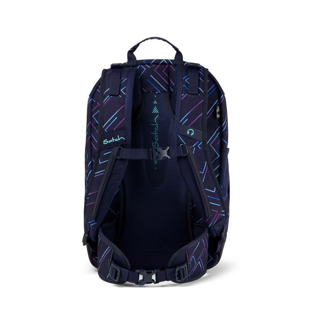 Satch Air Schulrucksack Set 3tlg. inkl. Schlamperbox und Sportbeutel (Purple Laser)