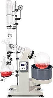 Rotary Evaporator 10L, lab Double Condensers Double Receiving Rotavap with Motor Lift