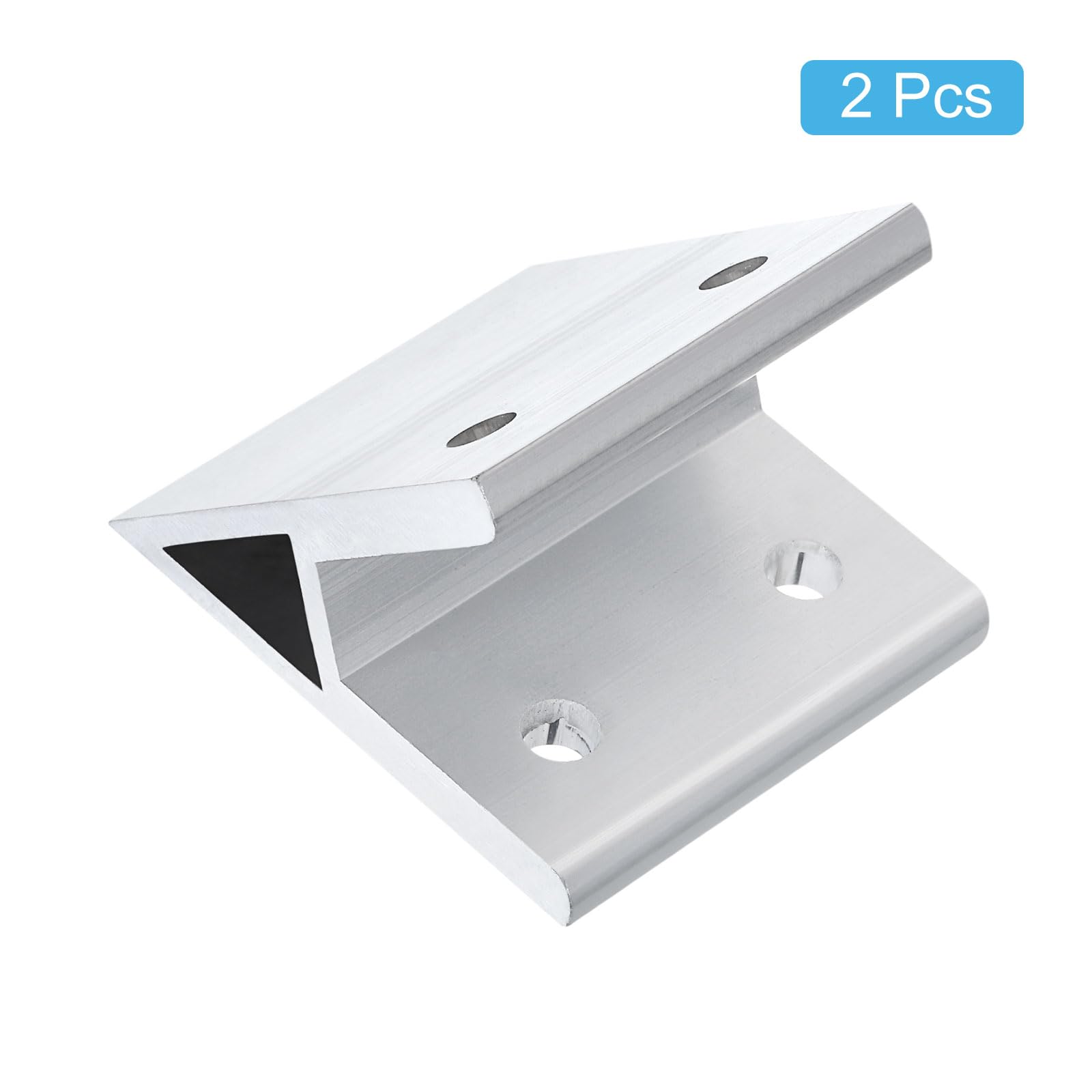 uxcell 2Pcs 45 Degree Angle Aluminum Profile Corner Brackets, Corner Brace Joint Connectors for 6060 Series (Silver Tone) - Image 3