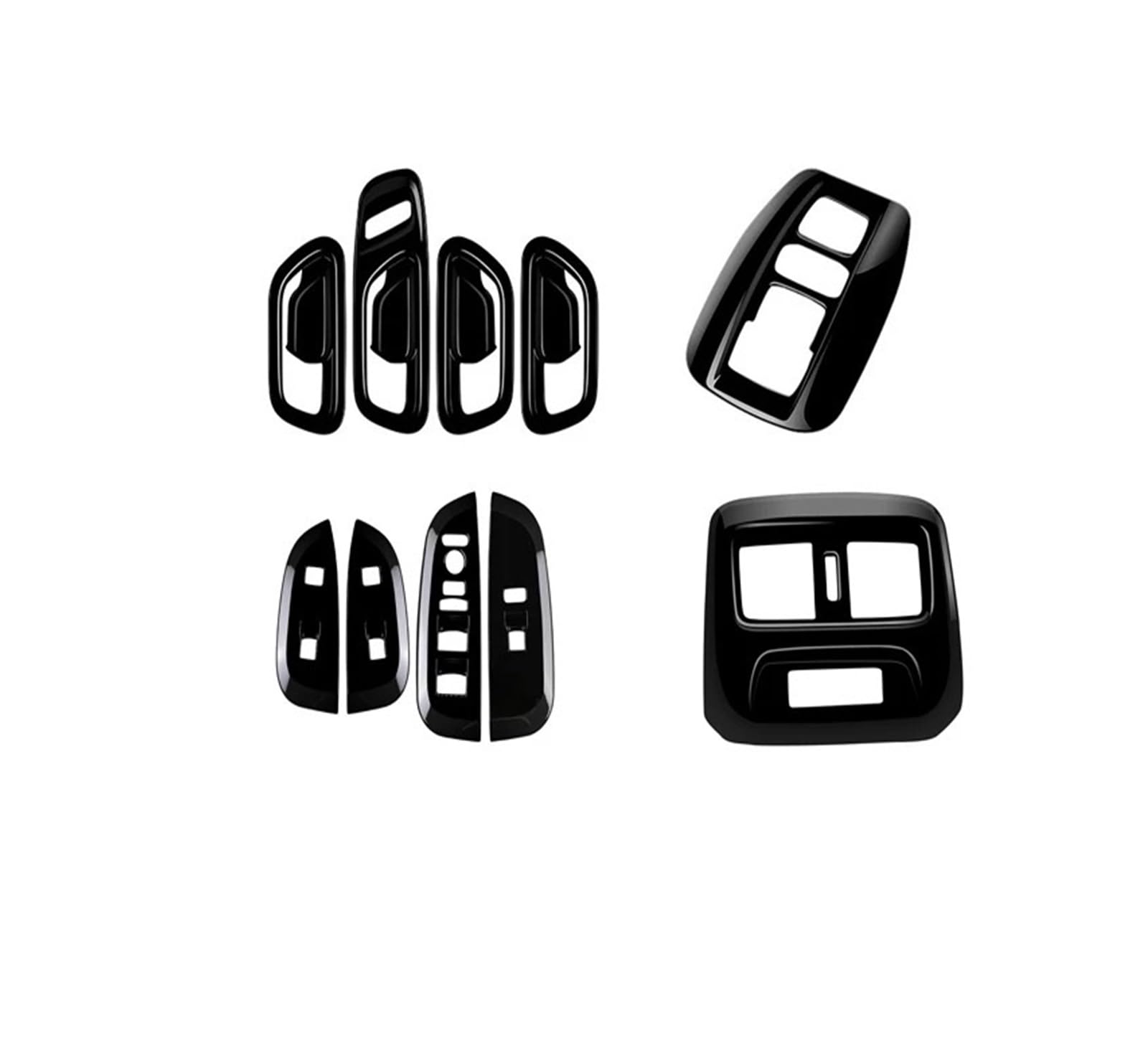 Oexrigru Model Abcd Car Interior Moulding Trim For Zr-V Zr V For Zrv 2022 2023 Abs Black Car Inner Door Handle Bowl Cover Case Trims Stickers Rhd Interior Accessories(Model Abcd)