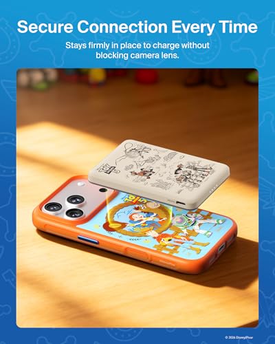 Belkin Disney Toy Story 5 Magnetic Power Bank 5000mAh Portable Charger | Wireless Charging Battery Pack, iPhone 17, iPad, Samsung Galaxy, Pixel, Ultra Slim, USB C Port, USB C Cable, Charge 2 Devices - image 2
