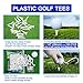 1 1/2 Inch Plastic Golf Tees,Short Tees 120 Pack-4 Prongs with Low Friction Design for Iron,Par Threes,Hybrids and Driving Range,with High Stability and Low-Friction White Golf Tees (50 Pack)