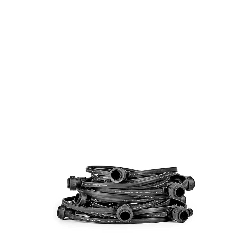 NCC-Licht Illu - Guirnalda de luces (10 m, 20 casquillos E27, incluye bombilla LED de 1 W = 10 W, 85 lm, 2200 K)