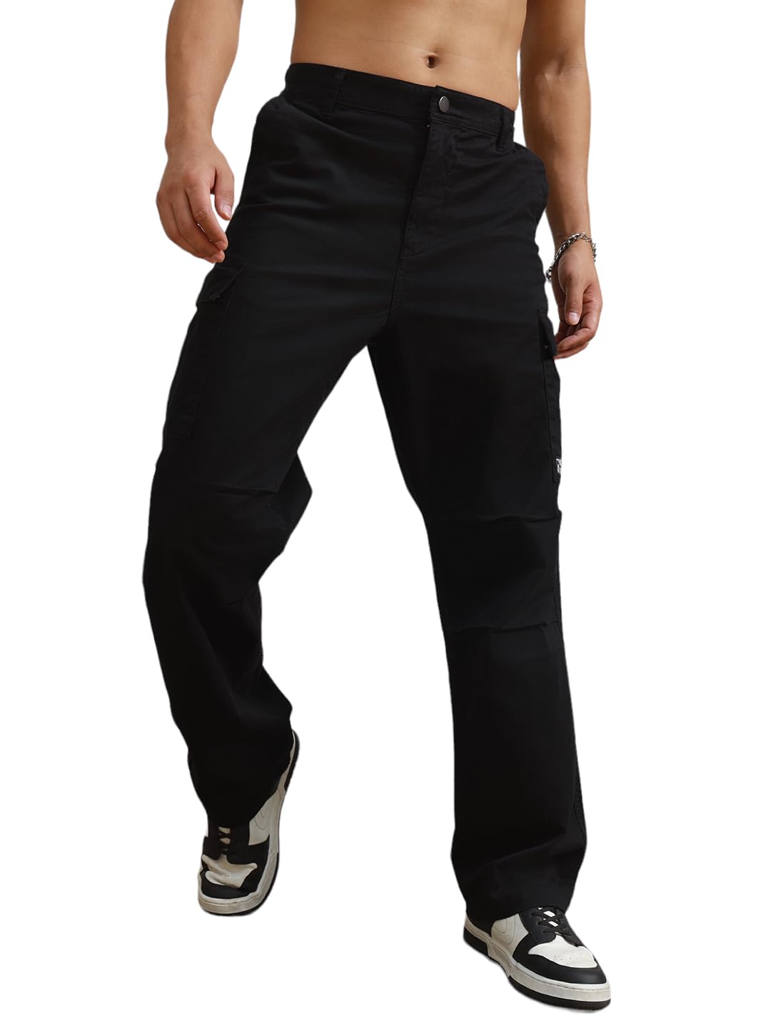 hubberholme Men Cotton Loose Fit Mid-Rise Trousers |7|-picture-2