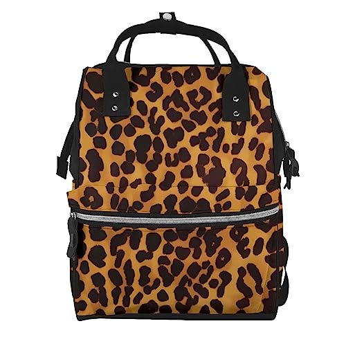 Sac à langer léopard grand sac à dos de voyage pour PC