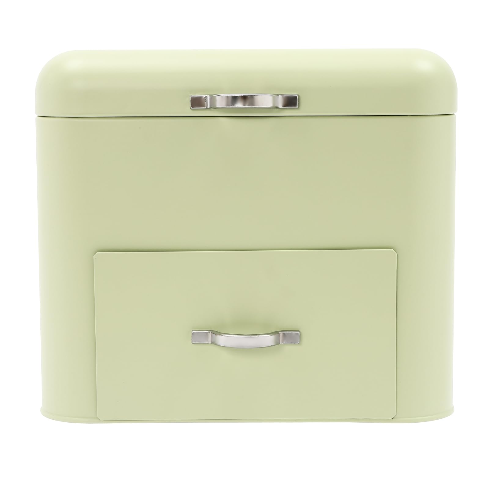 HongKKon Bread Boxes, Two-Tier Bread Box Storage 30 * 20.5 * 26.5cm Bread Fresh Keeper Organizer can used as a Storage Box, Bread Container for Storing Breads, Pastries, Doughnuts (Avocado Green)