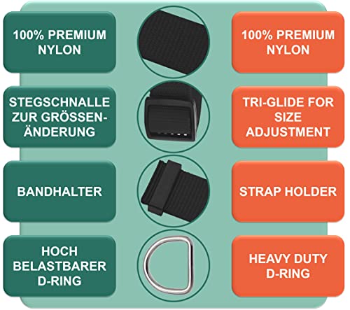 DEY - Premium Hundehalsband Nylon | Verstellbar | für Kleine u. Große Hunde | viele Farben u. Größen | Hund Katze Welpe | Hunde-Halsbänder | Katzen-Halsband | Welpen-Halsband | Schwarz, XS