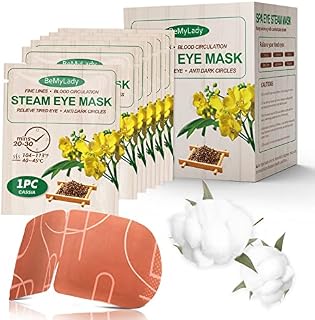 Steam Eye Mask 16 Packs Sleeping Eye Masks for Dark Circles and Puffiness Disposable Soothing Headache Relief Dry Eyes, Eye Mask for Puffy Eyes, Skincare, Hydrating and Relieve Eye Fatigue - Cassia