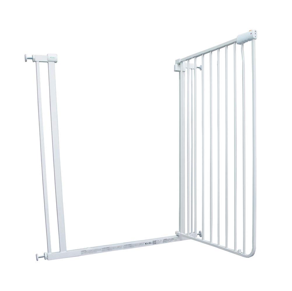 Cancelletto Di Sicurezza Bianco con Montaggio a Pressione per Scale, Larghezza Regolabile 85-91 Cm, Barriera Di Recinzione a Prova Di Bambini e Animali Domestici/W 139A145Cm/C