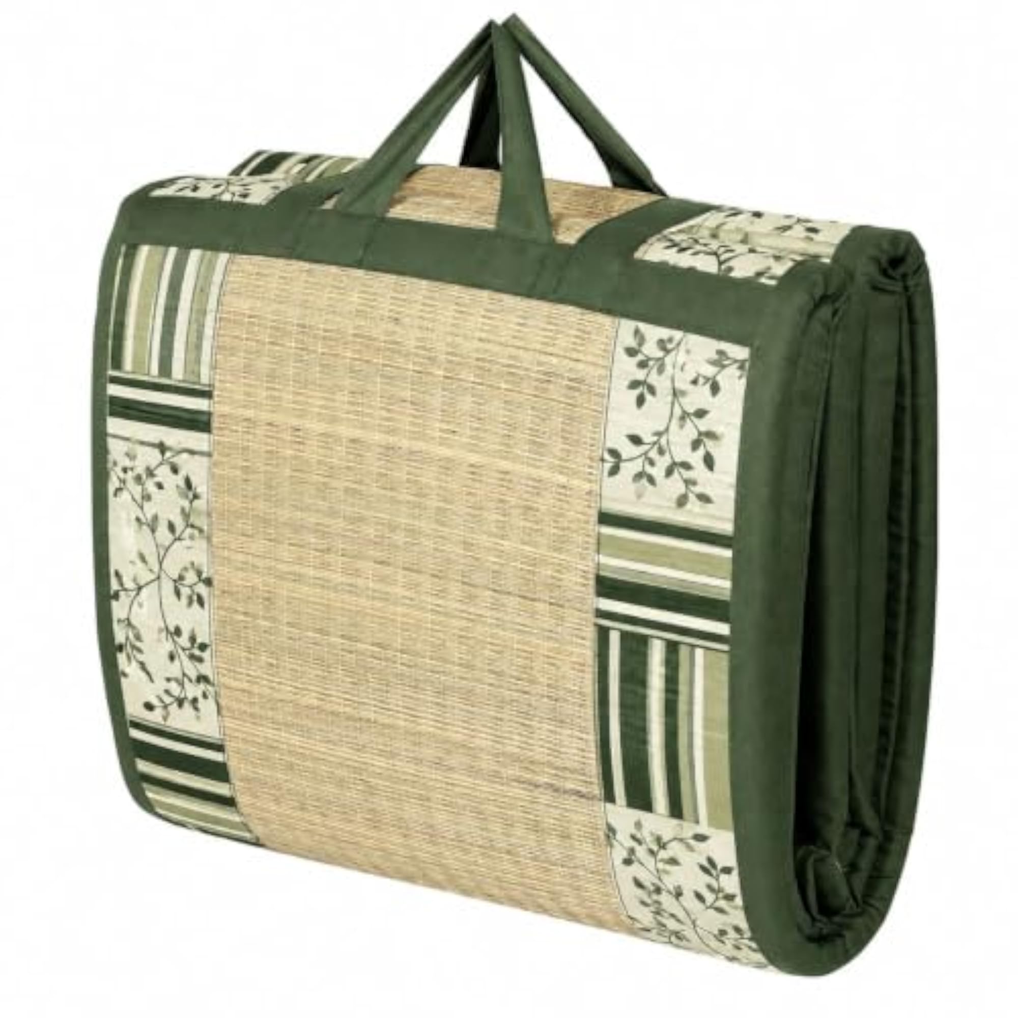 Natural Handwoven Korai Grass Cushion Sleeping Foldable Bed 6x3ft