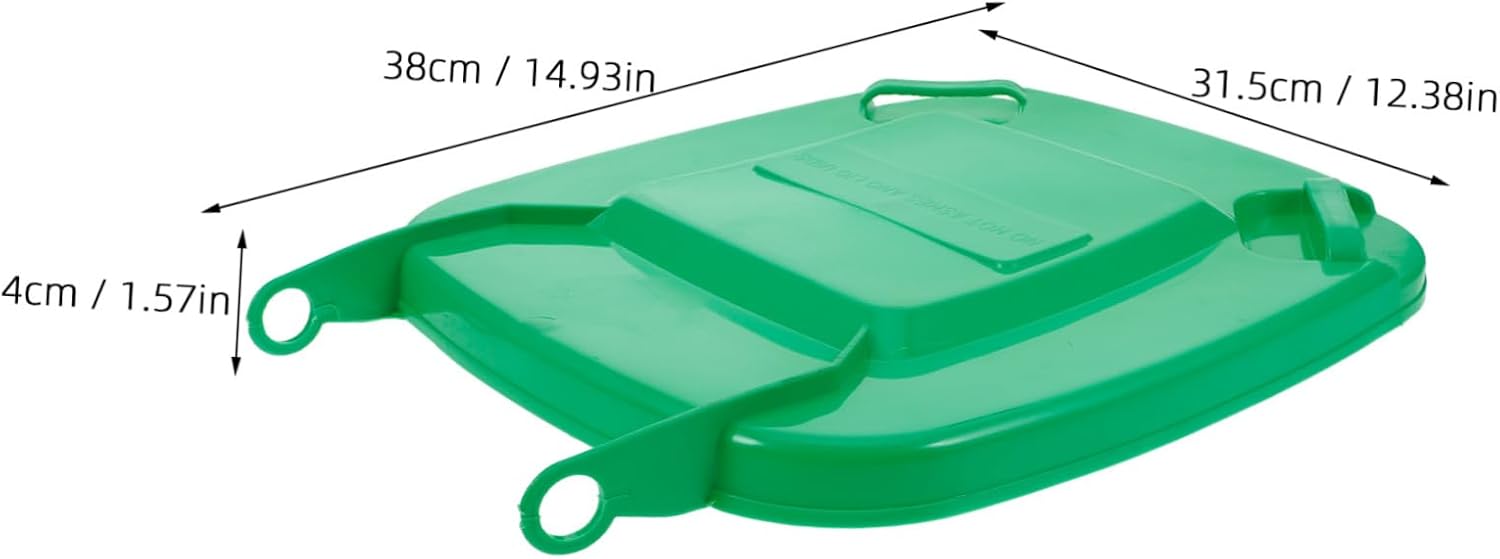 Plastic Trash Can Lid Replacement for 30 L Cans, Square Green