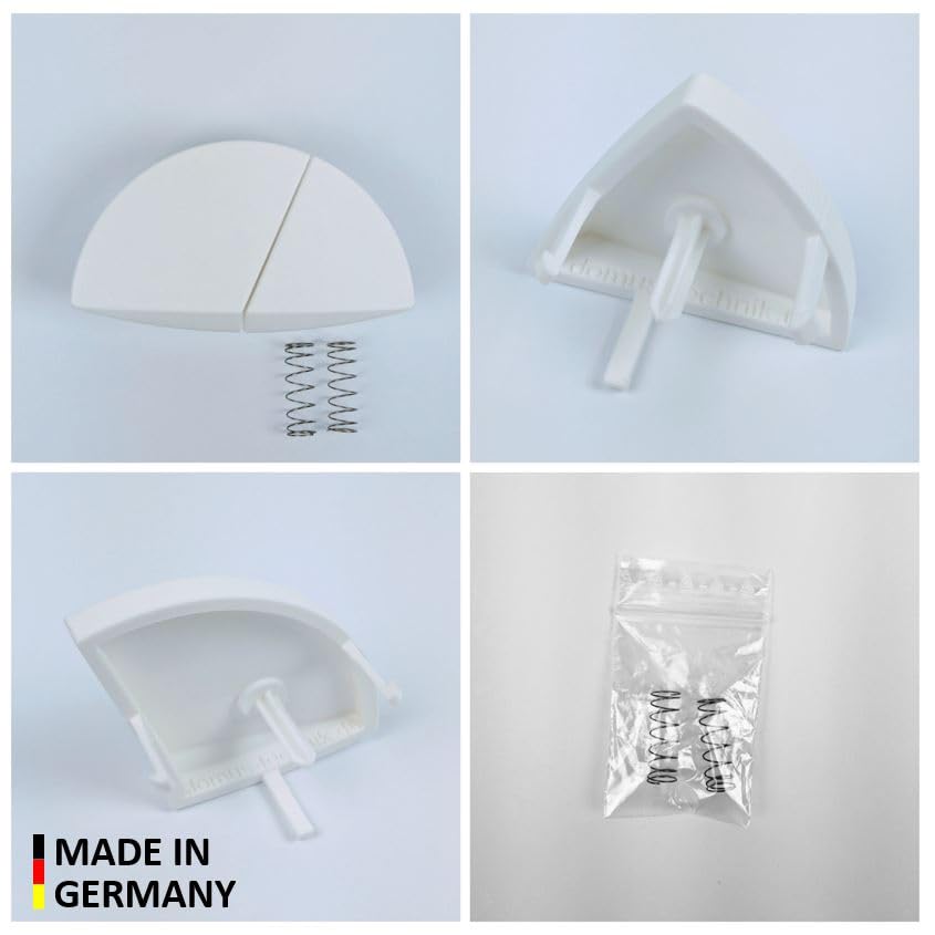 Friatec Set Drucktaste - Spültaste mit Federn für FRIABLOC F100, F200 (OEM Ersatzteil Referenz 333401) (weiß) Made in Germany