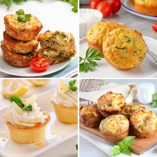 CLUEWR 2 Pack Air Fryer Muffin Pans, 7 Cups Silicone Egg Bite Molds Non-Stick Cupcake Baking Molds