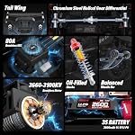 Hosim Mini 1:8 Sans pinceau RC Voitures pour adultes, VEXARO MAX 80KPH Camions Rc à grande vitesse rapide, 4WD Télécommande Voiture Tout Terrain RC Truggy Waterproof Off Road Hobby Grand Monster Truck avec 3S pile