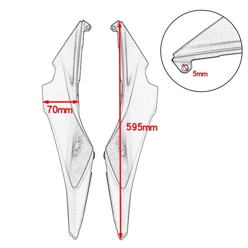 Capot arrière Z650 résout le jeu de selle passager pour carénage Ninja650 ajusté