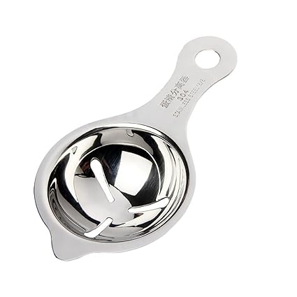 Dhvsam 1 PCS Stainless Steel Egg Separator, Yolk White Divider Strainer Filter Dishwasher Safe Kitchen Bake Tool.