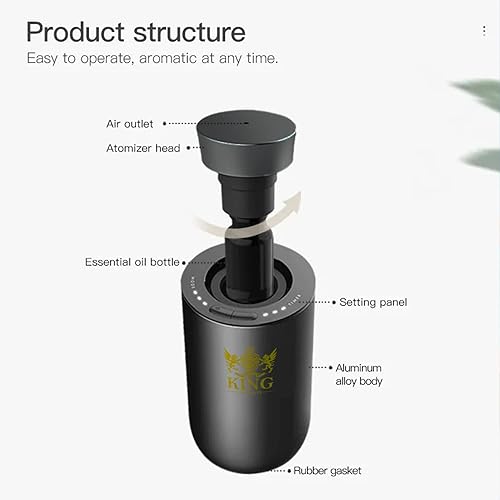 Miniatura 3 de Difusores para aceites esenciales, habitación grande, hotel, viaje, regalo de Pascua (difusor de coche (negro))