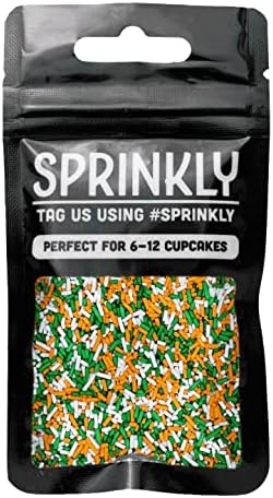SPRINKLY - Matt Sugar Strands - Red, White & Light Green - 175ml/6oz Pot