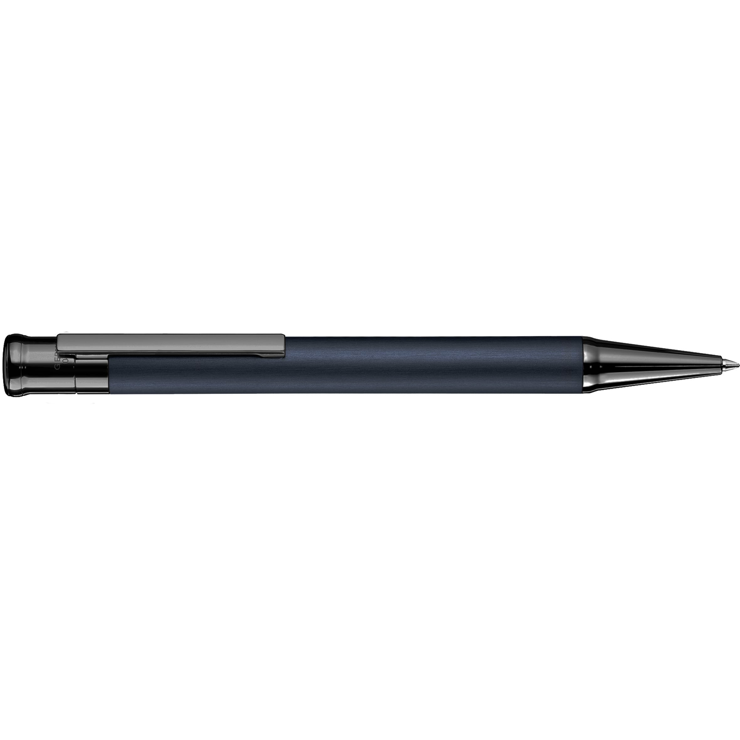 Otto Hutt Design 04 Kugelschreiber in Blau Matt aus Metall hergestellt, Länge: 13.3cm, Durchmesser 10.8mm, Gewicht 42.1gr., 001-11626