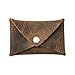 Hide & Drink, Rustic Leather Envelope Shaped Coin Case, Secret Bag Miniature World, Handmade Includes 101 Year Warranty (Bourbon Brown)