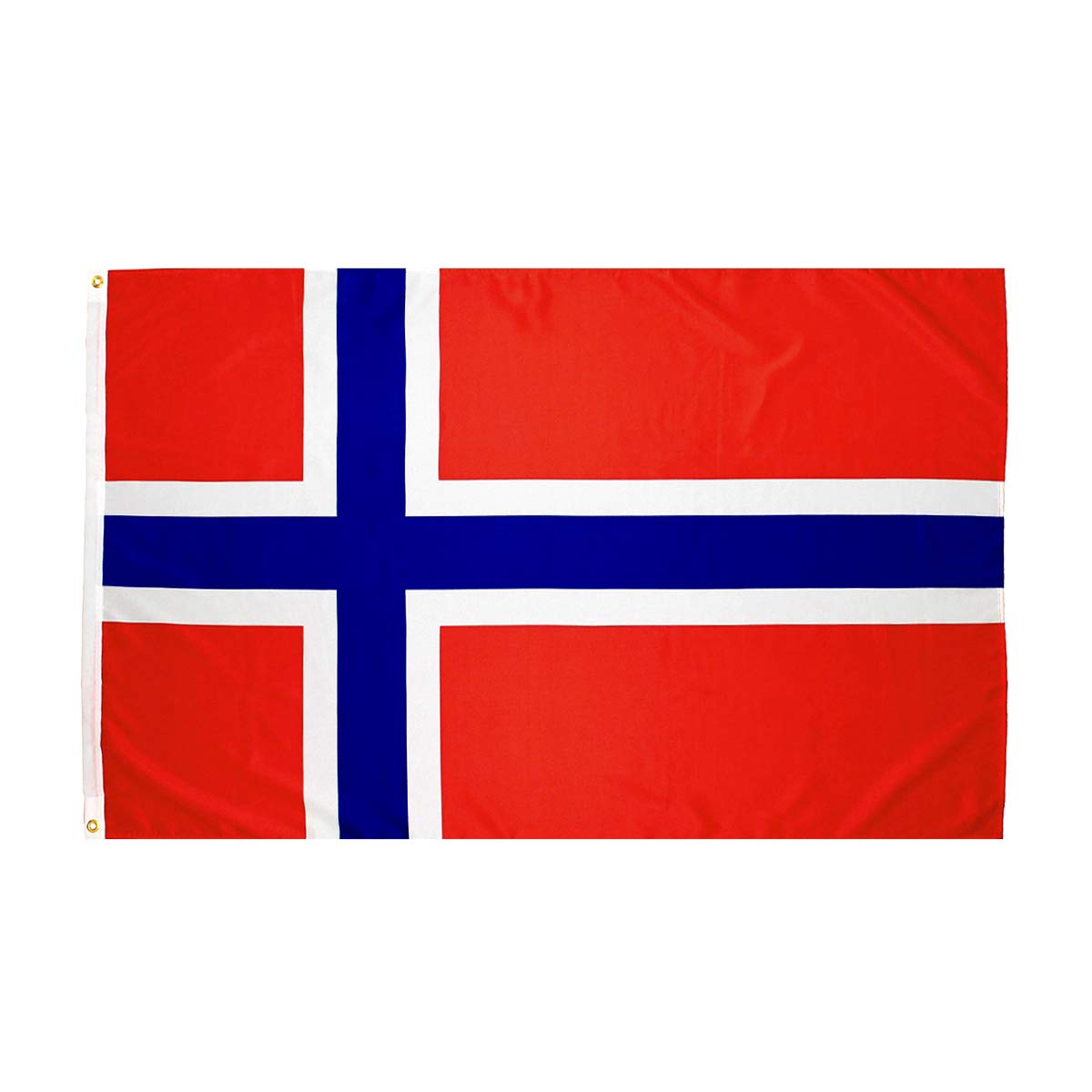 ANJOR Norway Flag 3x5 Foot Norwegian Nordmann National Flags Polyester with Brass Grommets 3 X 5 Ft