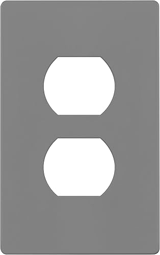 Miniatura 8 de Enerlites 8821-I - Placa de pared dúplex para receptáculo, tamaño estándar de 1 banda, policarbonato termoplástico, marfil