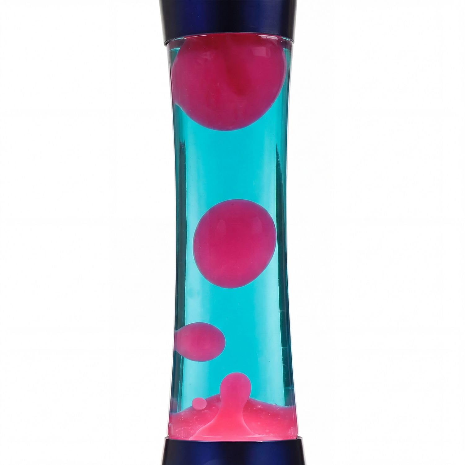 Licht-Erlebnisse Lavalampe Blau Pink, Dekolampe, Retro lampe, Geschenkidee Weihnachten, G9 30 W mit Kabelschalter, inklusive Leuchtmittel, beruhigend, Lavalampe groß