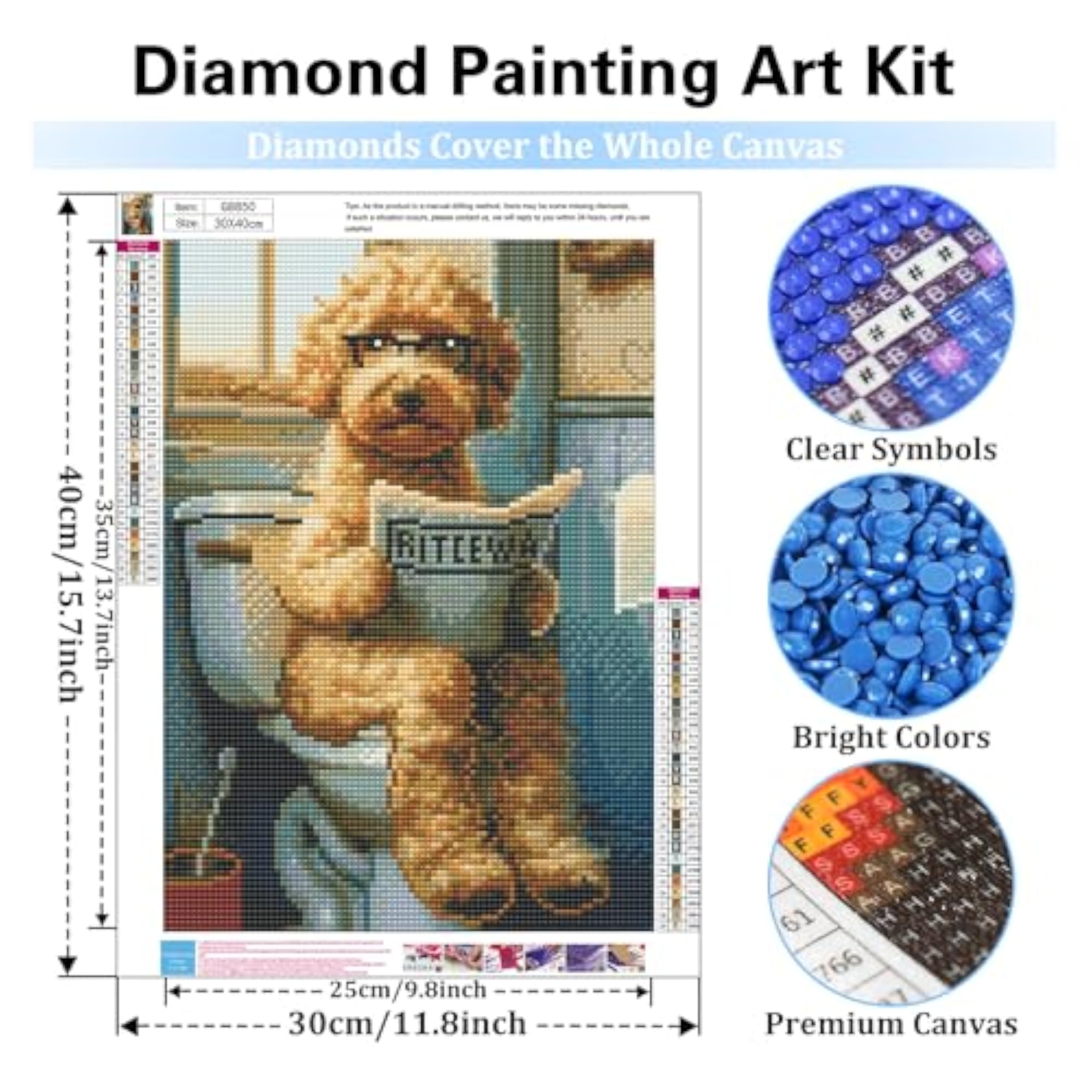 Cow Diamond Painting Kits for Adults, Bathroom Decor