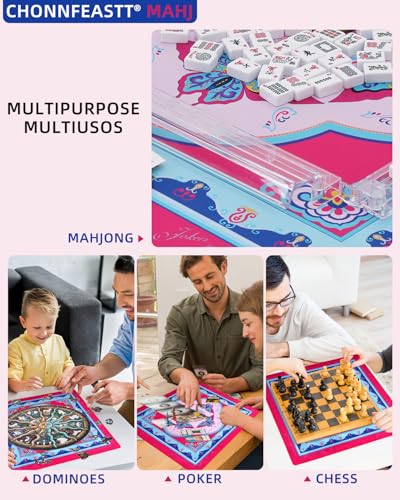 33" Tapete Aesthetic Mahjong con Reglas para Mesa miniatura 4