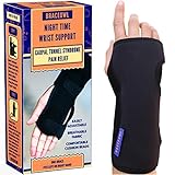 BRACEOWL Carpal Tunnel Wrist Brace, Night Wrist Sleep Support Splint - Fits Right Hand or Left Hand,...