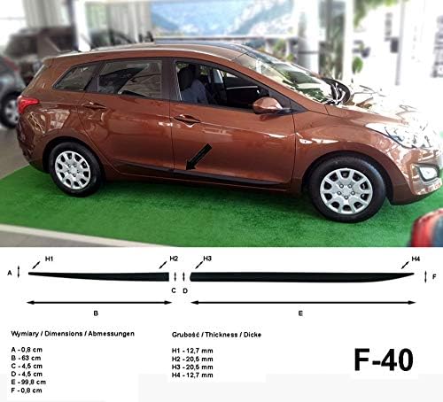 Spangenberg Seitenschutzleisten Schwarz Für Hyundai I10 3.Generation Ab 2019