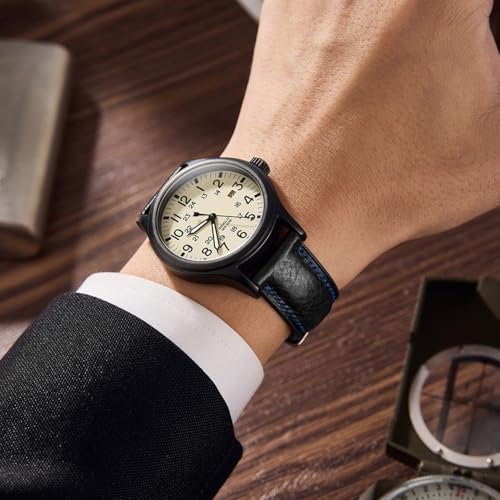 Image of Getalia Italian leather Watch Band Tuscany Natural Vegetable-Tanned Full Grain Genuine Leather,18mm 19mm 20mm 21mm 22mm Quick Release Replacement Watch Straps for Men and Women Thick and Soft