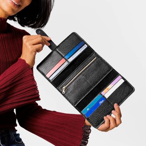 Portland Leather Goods Trifold Wallet for Women – Handmade from the Finest Full-Grain Hides – Features Ten Card Slots – Pebbled Black3