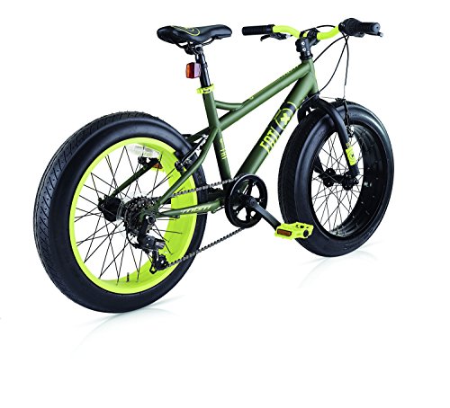 Fatbike 20 MBM Military vélo roues larges 50,8 cm vert jaune