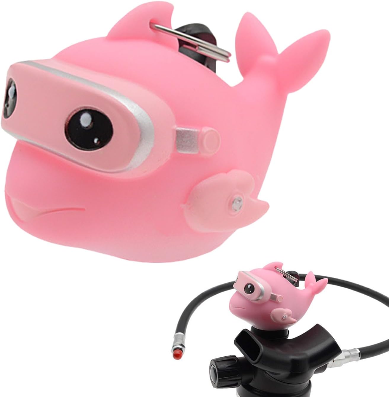 [Ahuuen] ダイビングレギュレーターカバー,シュノーケルマウスピースカバー - 防塵 夜光 スリーブ クリップ付き カートゥー