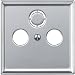 Produktbild Merten 294160 Zentralplatte für Antennensteckdosen, aluminium, System Fläche