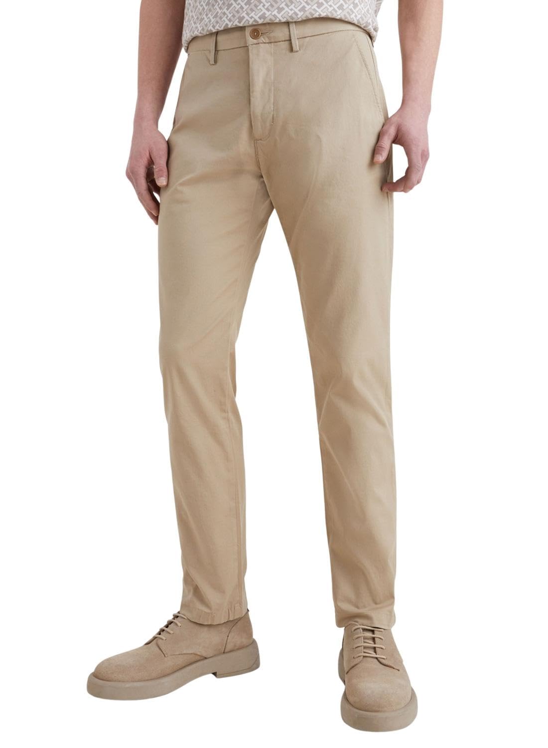 Tommy Hilfiger Men’s Core Denton 1985 Pima Cotton Chinos, Beige (Batique Khaki), 40W/32L