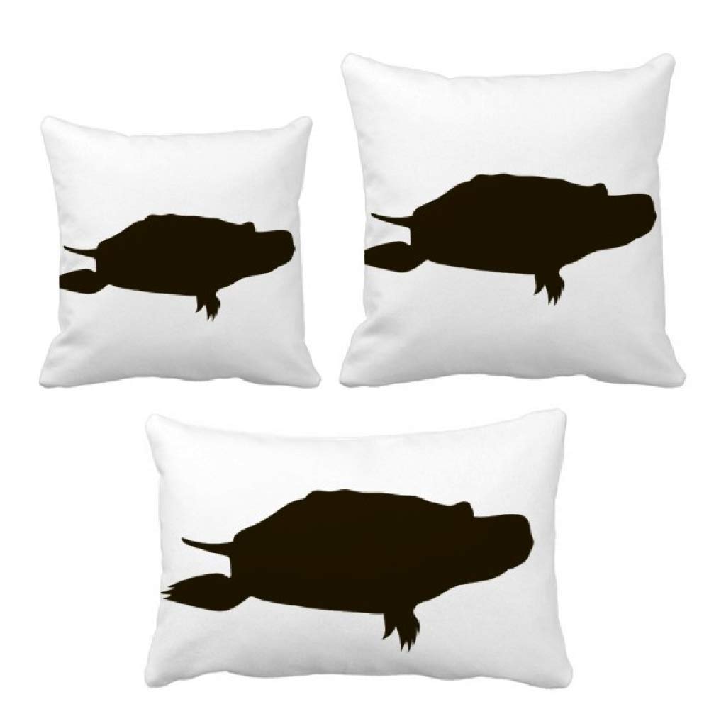 Housse de coussin tortue noire au design original pour customiser un fauteuil moderne