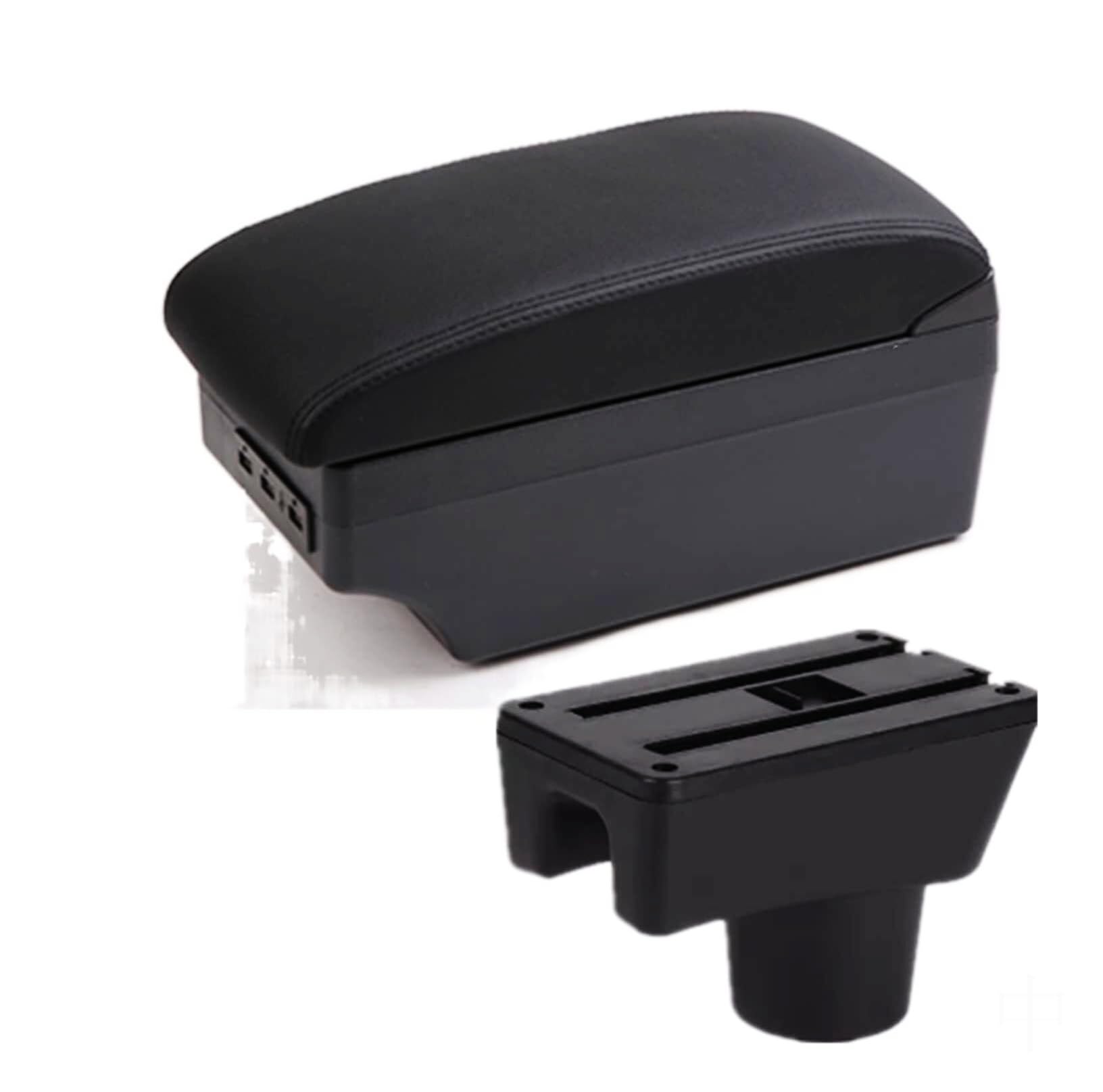 GTDTKGANAK Storage Box For Mitsubishi For Mirage 2012-2023 Center Console Armrest Storage For Box with USB Charging Retrofit(C2 7 Usb)