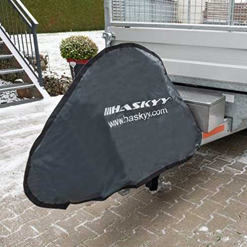 Haskyy Deichselhaube Deichselabdeckung Anhänger Wohnwagen 130x75cm XXXL Deichselhaube für Anhänger Wohnwagen aus LKW-Plane Wasserdicht I Universal Deichselschutzhülle Anhängerkupplung Abdeckung